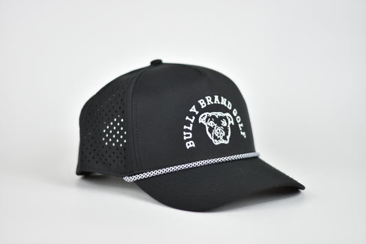 BBG Nylon Rope Snap Back Hat - Black/White