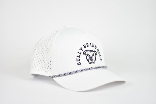 BBG Nylon Rope Snap Back Hat - White/Black